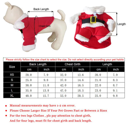Christmas Dog Costume Funny Santa Claus Clothes For Small Medium Dogs Cats Cute Puppy Dress Up Apparel Chihuahua Pug Party Gifts